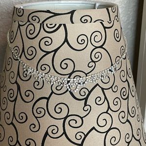 Small silver rhinestone costume necklace